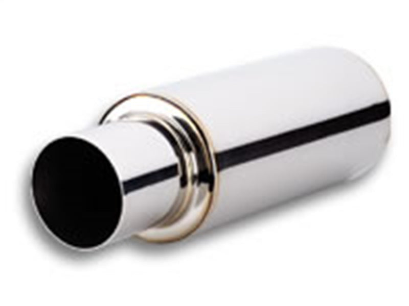 Vibrant TPV Turbo Round Muffler (23in Long) with 4in Round - 1059