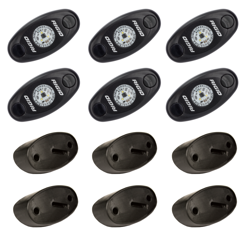 Rigid Industries Rock Light Kit- Amber (6 lights) - 400293