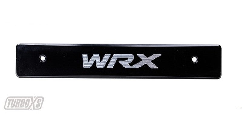 Turbo XS 08-14 Subaru WRX/STi Billet Aluminum License Plate Delete - WS08-LPD-BLK-WRX