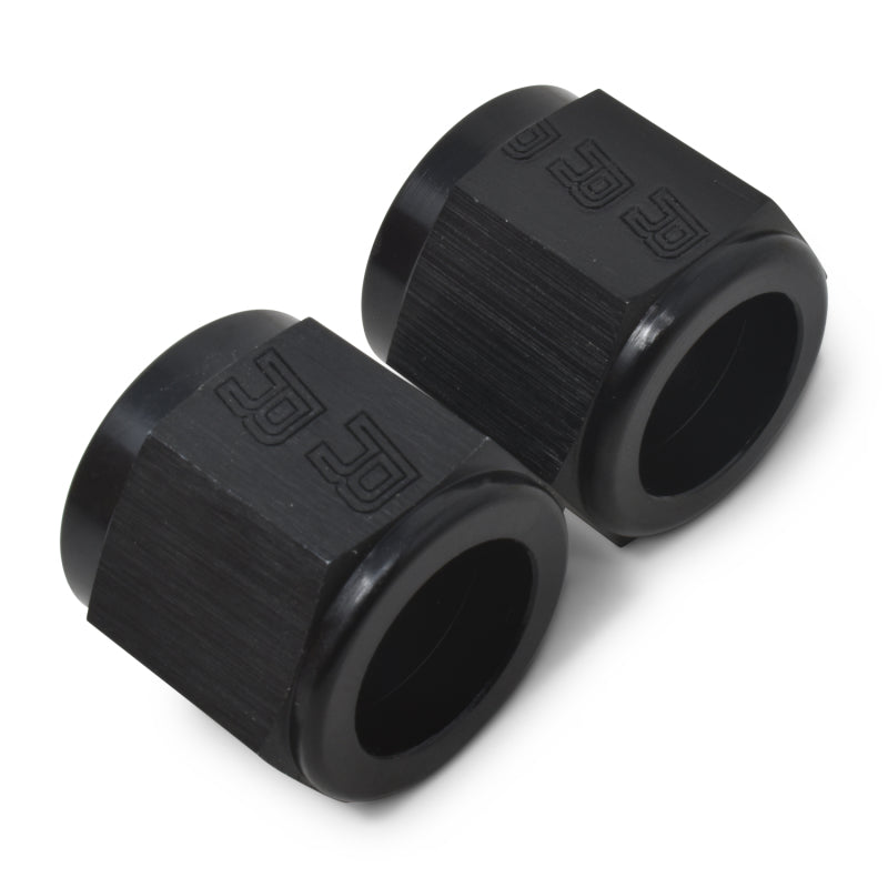 Russell Performance -4 AN Tube Nuts 1/4in dia. (Black) (6 - 660563