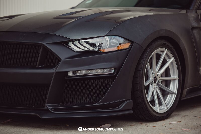 Anderson Composites 18-19 Ford Mustang Type-ST Fiberglass Front Bumper w/Lip - AC-FB18FDMU-ST-GF