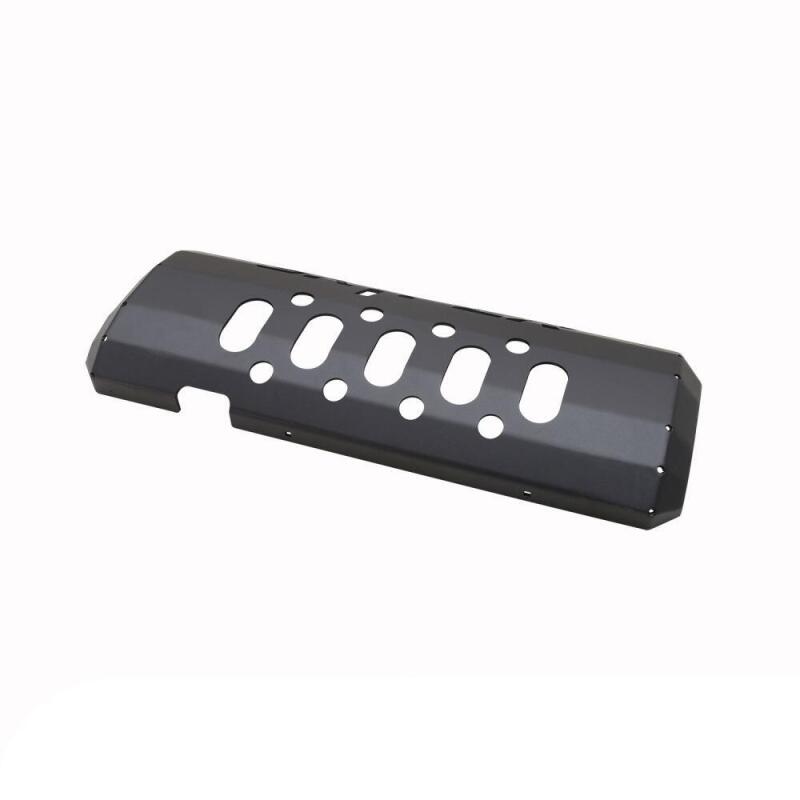 Westin/Snyper 07-17 Jeep Wrangler Muffler Skid Plate - Textured Black - 42-21045