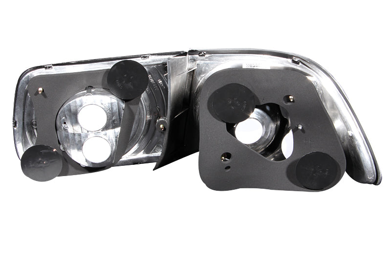 ANZO 1996-2000 Honda Civic Coupe Taillights Black - 221062