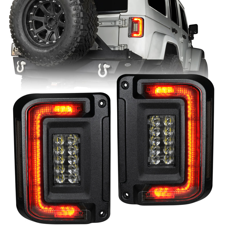 Oracle 07-17 Jeep Wrangler JK Flush Mount LED Tail Lights - 5891-504-T