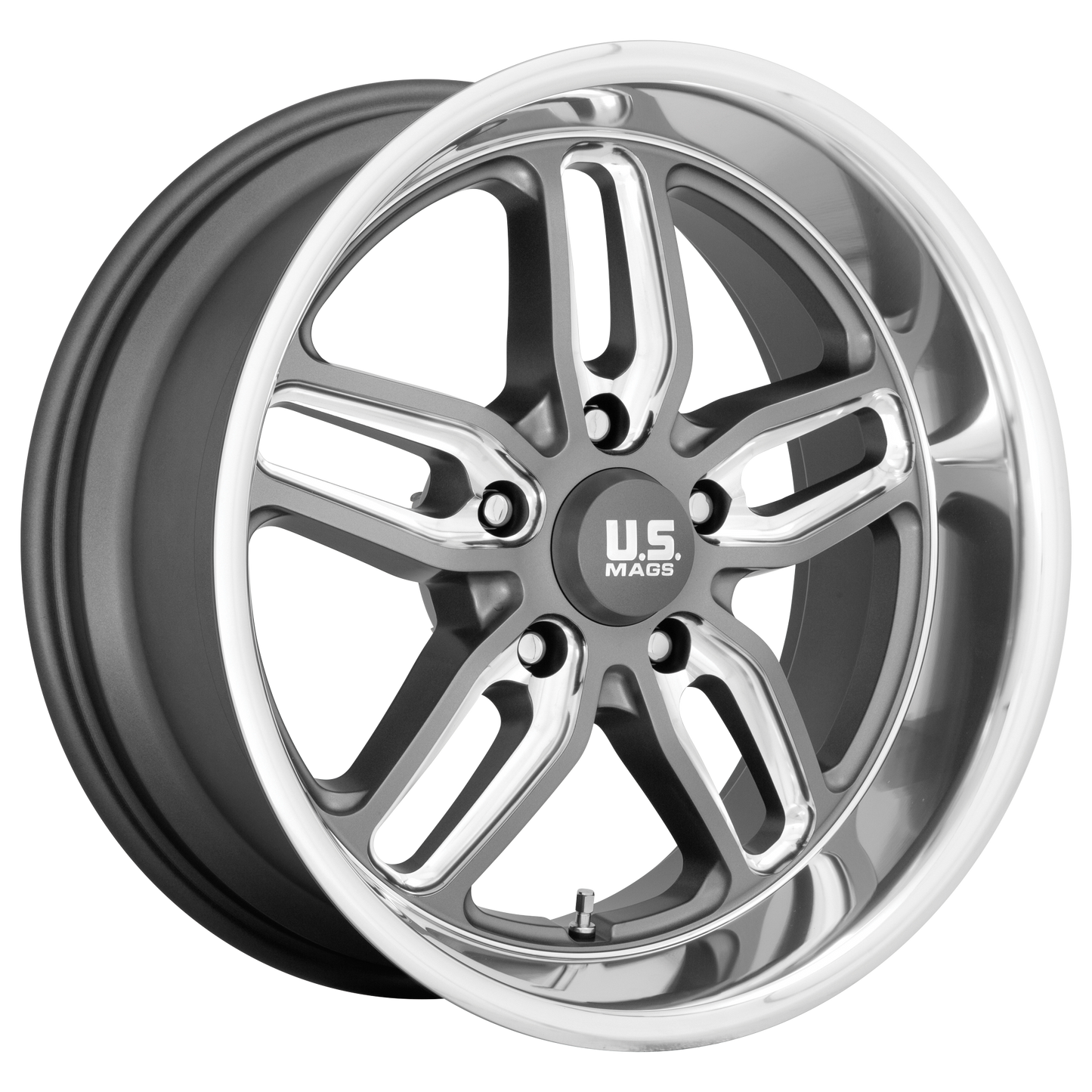 US Mag U129 Cten Wheel, 18x8.0 +1 Offset 5x127, Matte Gun Metal Milled - U12918807345