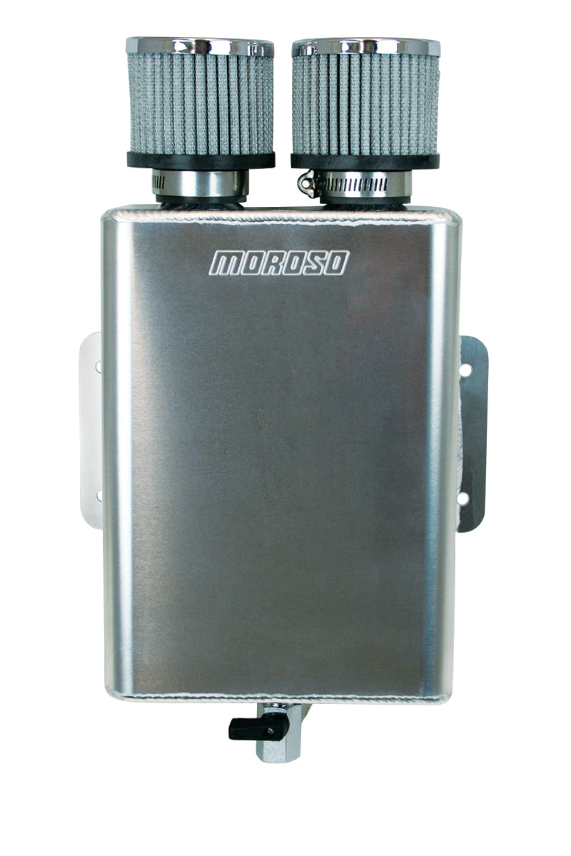 Moroso Breather Tank/Catch Can -16An Inlet - Two Breathers - - 85390.