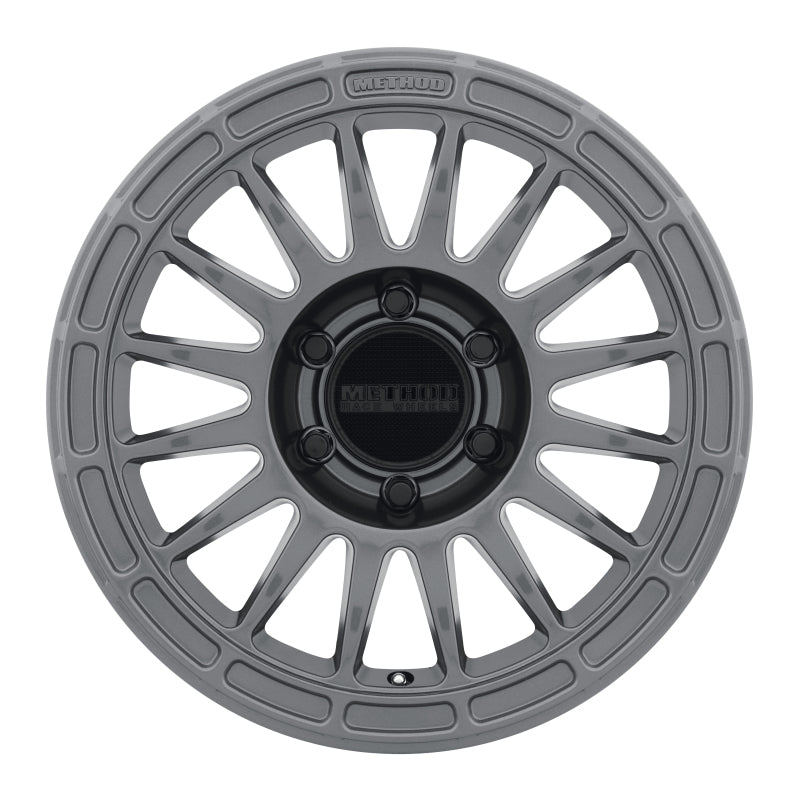Set of 4: Method MR314 17x8.5 0mm Offset 6x5.5 106.25mm CB Gloss Titanium - MR31478560800