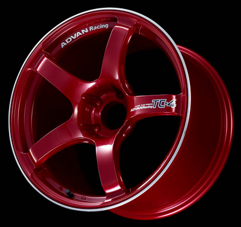 Advan TC4 17x7.5 +35 4-98 Racing Candy Red & Ring - YAD7F35SCRR