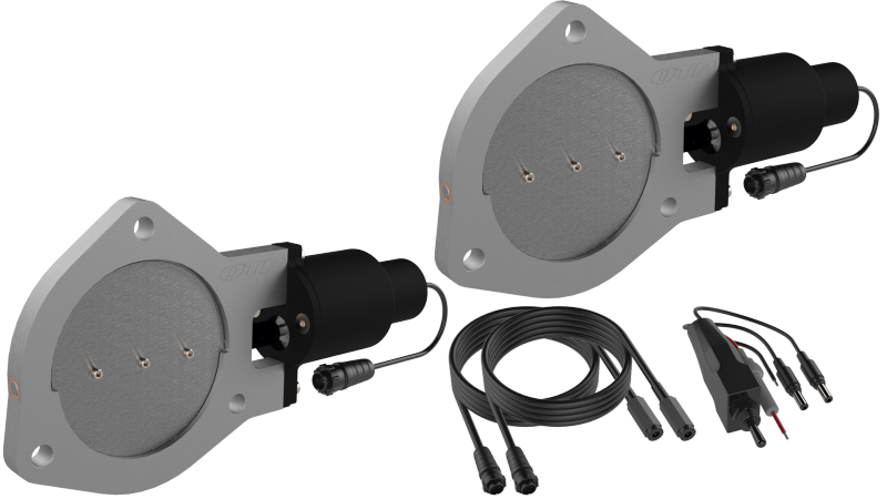 QTP 4in Bolt-On QTEC Dual Electric Cutout Valves - Pair - QTEC80.