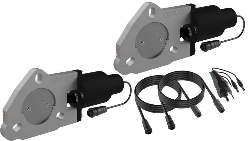 QTP 2.5in Bolt-On QTEC Dual Electric Cutout Valves - Pair - QTEC50.