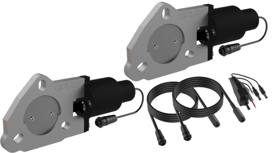 QTP 2.5in Bolt-On QTEC Dual Electric Cutout Valves - Pair - QTEC50.