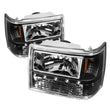 Xtune Jeep Grand Cherokee 93-98 1Pc Crystal Headlights Black HD-ON-JGC93-1PC-LED-BK - 5017666.