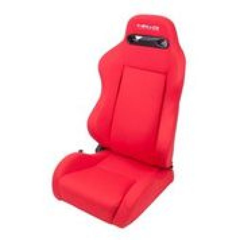 NRG Sport Seats (Pair) Type-R Cloth w/NRG Logo - Red - RSC-210L/R.
