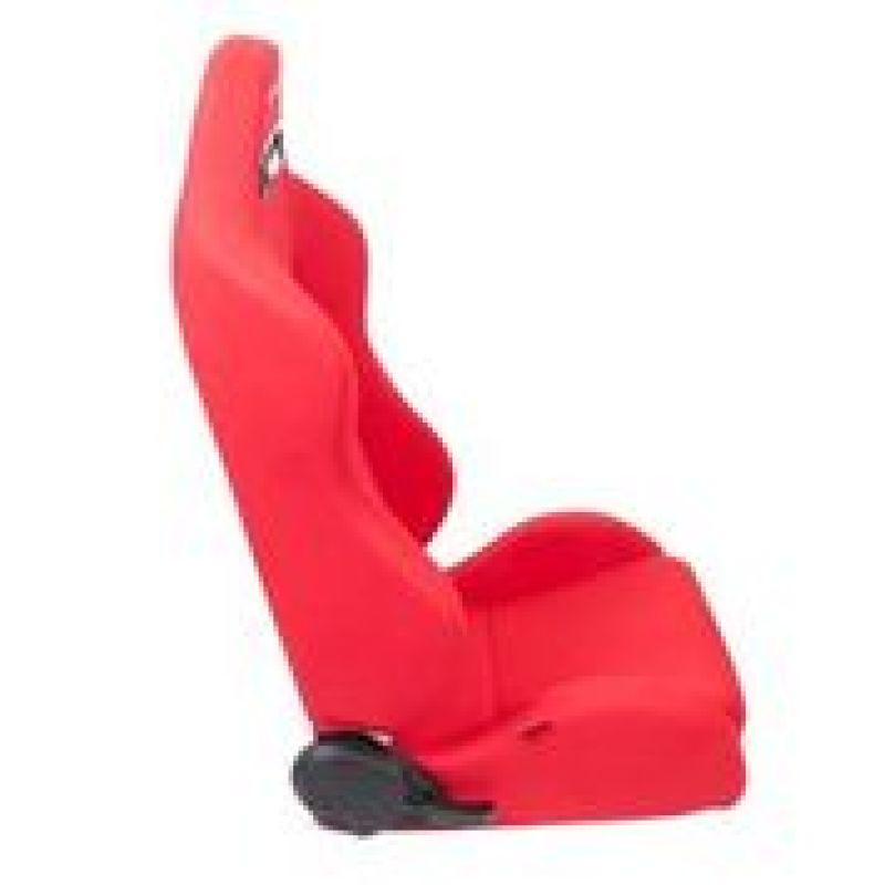 NRG Sport Seats (Pair) Type-R Cloth w/NRG Logo - Red - RSC-210L/R.