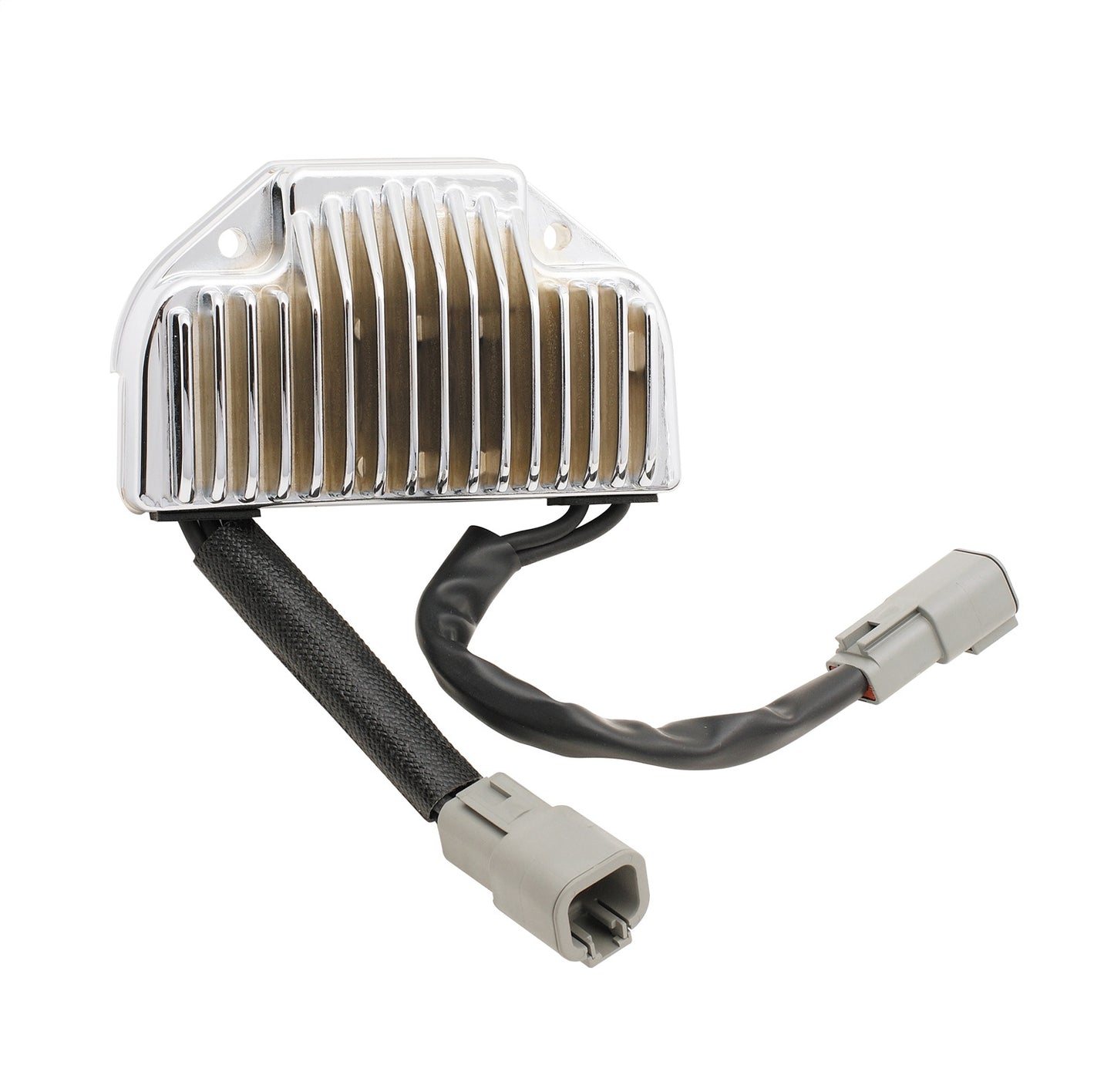 ACCEL Voltage Regulator; Motorcycle; Fits 2004-05 Harley Davidson Dyna; Chrome; - 201132C