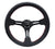 NRG Reinforced Steering Wheel (350mm / 3in. Deep) Black Leather/Red - RST-018R-RS.