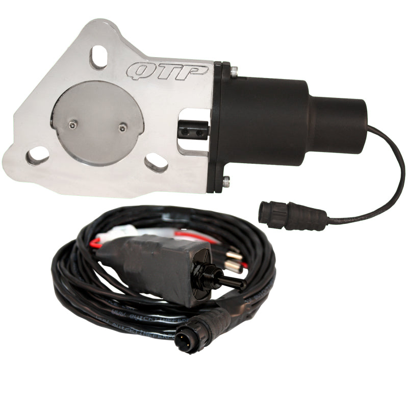 QTP 2.25in Bolt-On QTEC Electric Cutout Valve - Single - QTEC225.