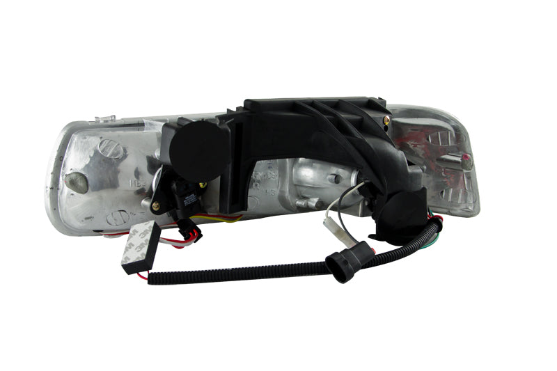 ANZO 1999-2002 Chevrolet Silverado 1500 Projector Headlights w/ Halo Black - 111189