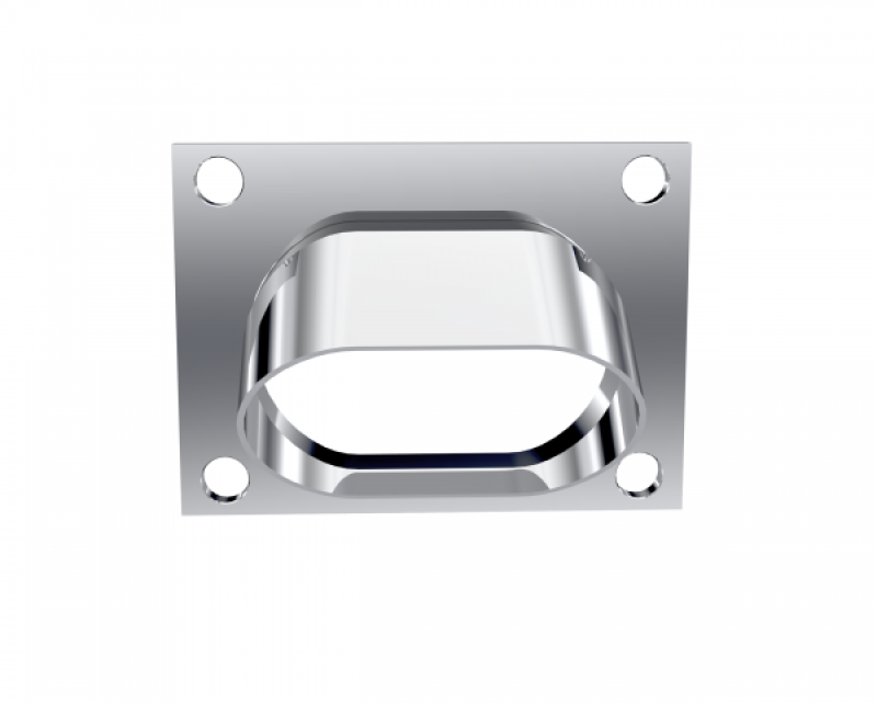 QTP Bolt-On QTEC Low Profile Oval Turn Down - 11339.