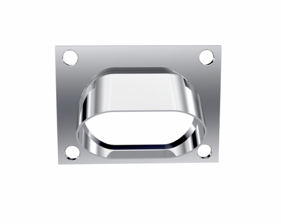 QTP Bolt-On QTEC Low Profile Oval Turn Down - 11339.