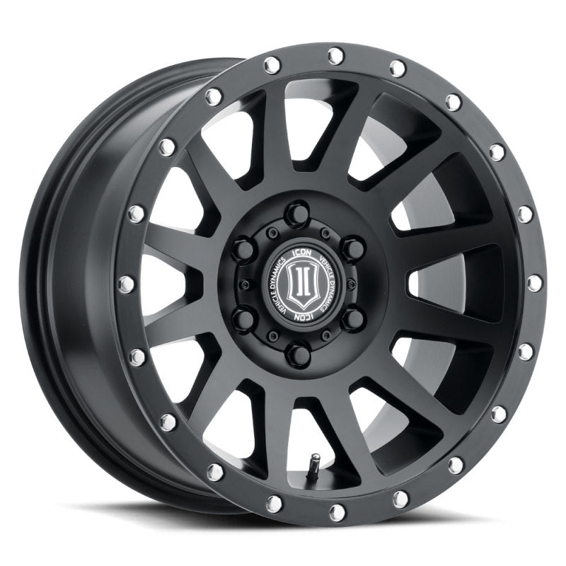 Set of 4: ICON Compression 17x8.5 6x5.5 0mm Offset 4.75in BS 106.1mm Bore - 2017858347SB