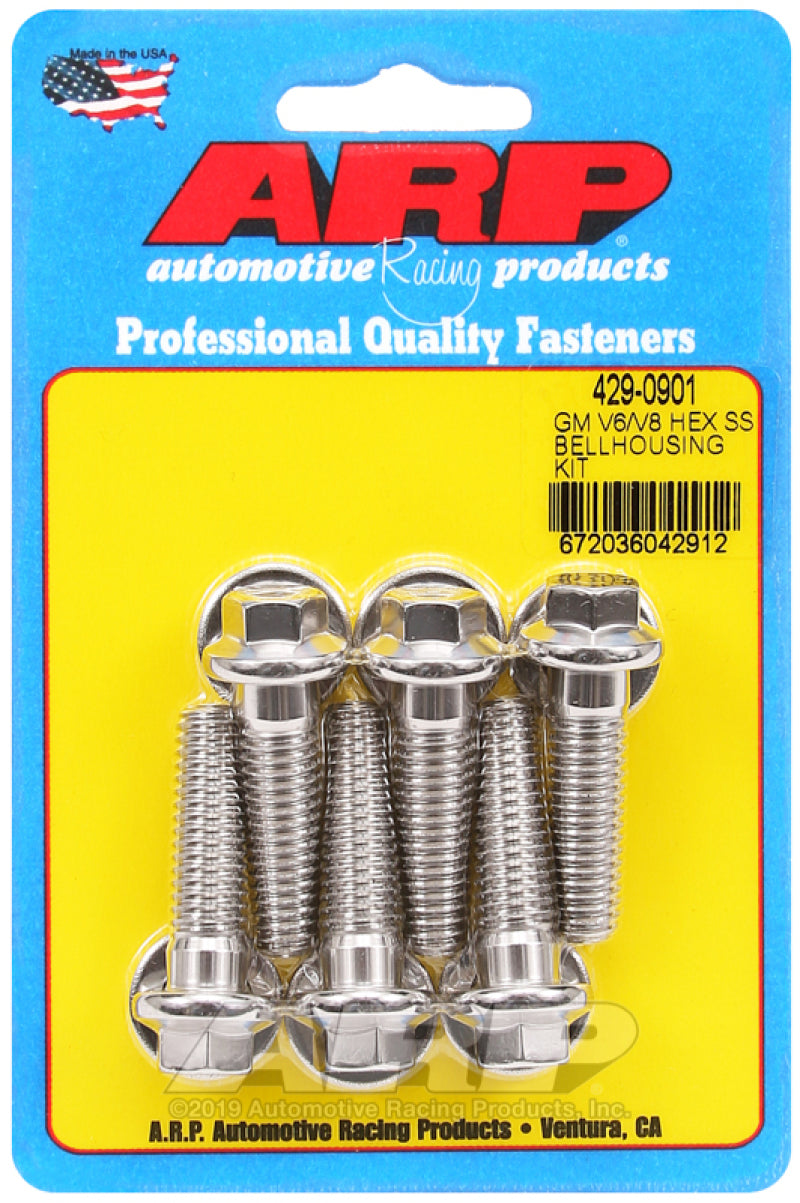 ARP GM V6/V8 SS Hex Bellhousing Bolt Kit - 429-0901.