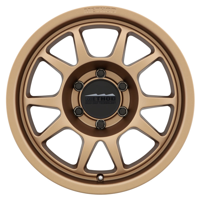Set of 4: Method MR702 17x8.5 0mm Offset 6x5.5 106.25mm CB Method Bronze - MR70278560900