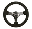 NRG Reinforced Steering Wheel (330mm / 3in Deep) Blk Suede - RST-033BK-S.