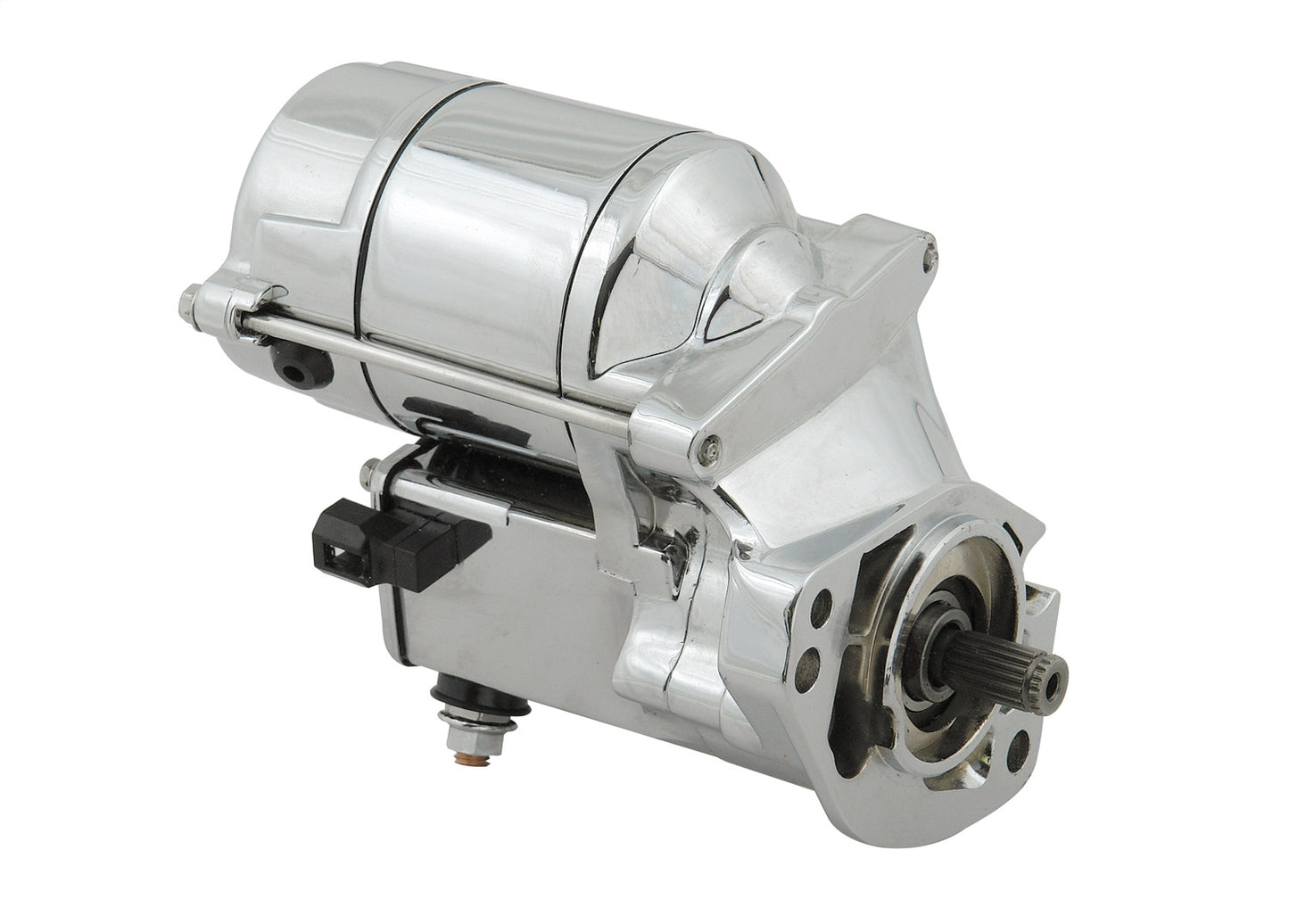 ACCEL Ultra Tork Starter; Motorcycle Starter For Harley; 1.4 Kw; Chrome; - 40001C