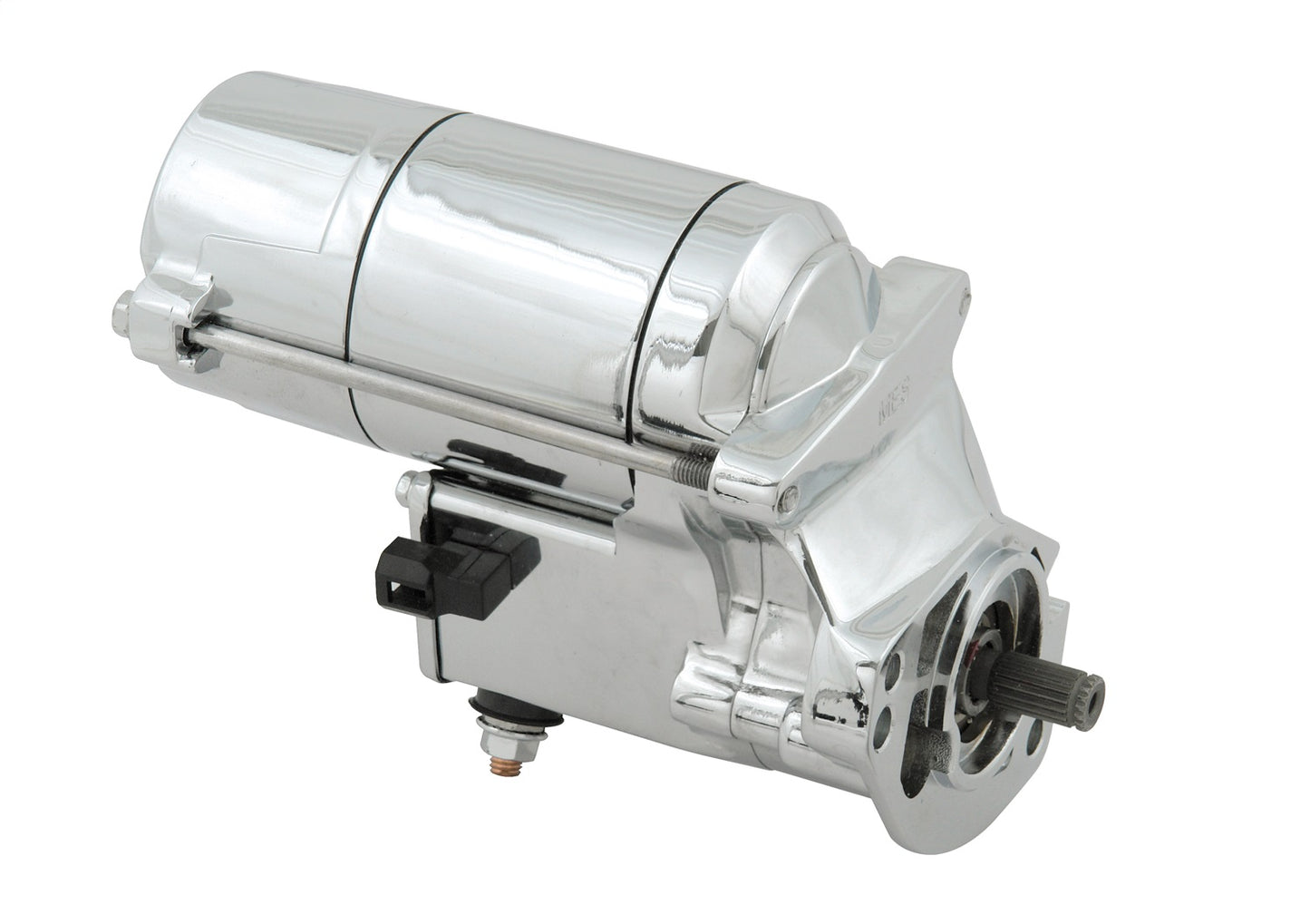 ACCEL Ultra Tork Starter; Motorcycle Starter For Harley; 1.8 Kw; Chrome; - 40002C