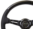 NRG Carbon Fiber Steering Wheel (350mm / 1.5in. Deep) Leather - ST-010CFBS.