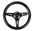 NRG Classic Wood Grain Steering Wheel (310mm) White w/Neochrome 3-Spoke - ST-310WT-MC.