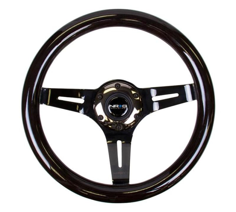NRG Classic Wood Grain Steering Wheel (310mm) White w/Neochrome 3-Spoke - ST-310WT-MC.