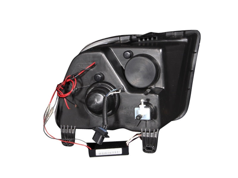 ANZO 2005-2009 Ford Mustang Projector Headlights w/ Halo Black - 121166