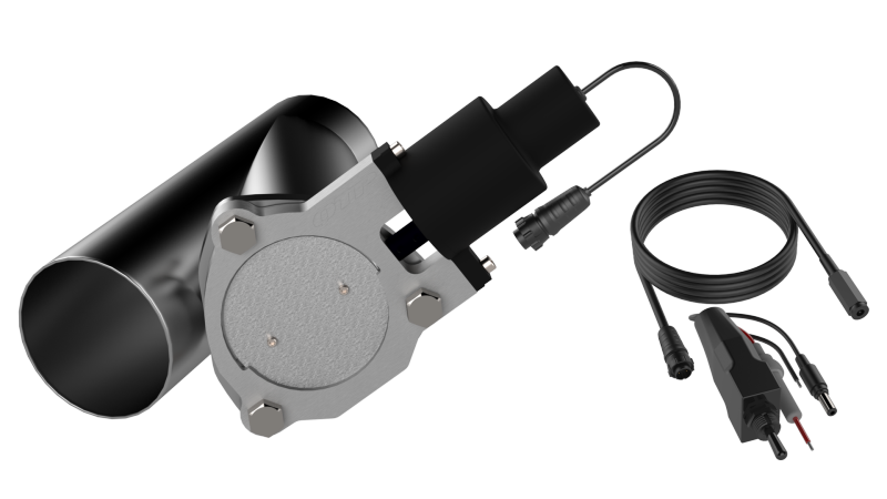 QTP 3.5in Bolt-On QTEC Electric Cutout Valve - Single - QTEC35.