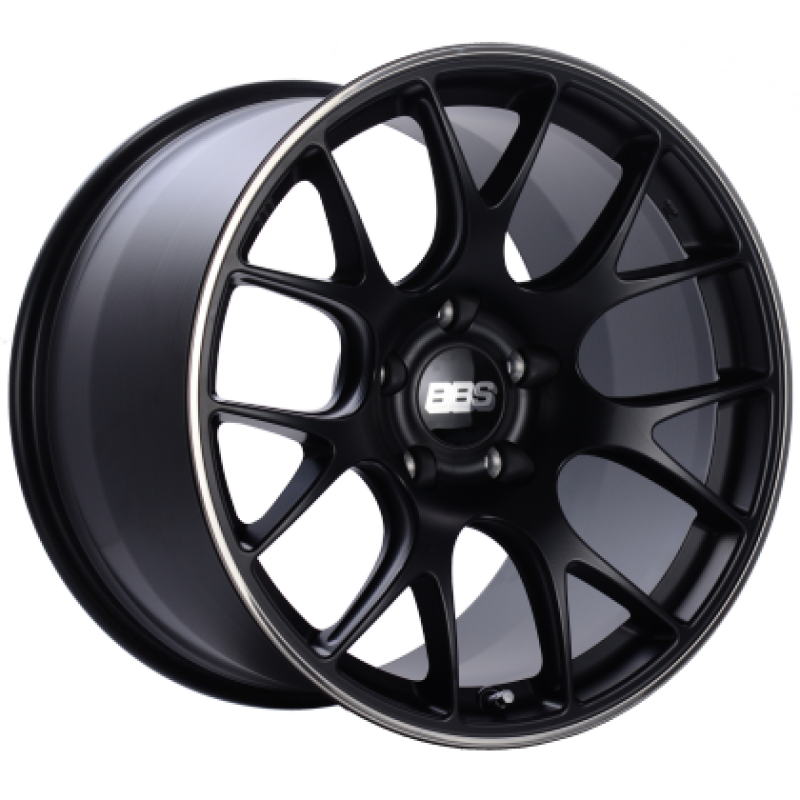 BBS CH-R 20x9 5x112 ET25 CB66.5 Satin Black Polished Rim - CH148BPO.