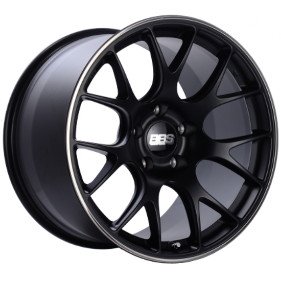 BBS CH-R 20x9 5x112 ET25 CB66.5 Satin Black Polished Rim - CH148BPO.