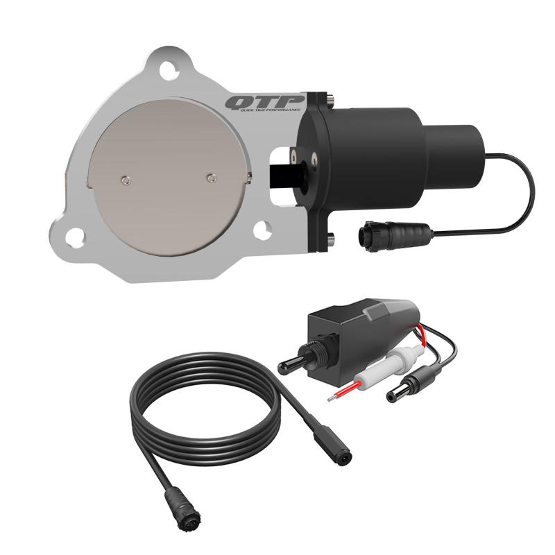 QTP 3.5in Bolt-On QTEC Electric Cutout Valve - Single - QTEC35.
