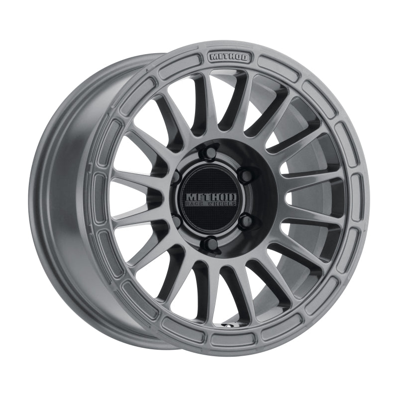 Set of 4: Method MR314 17x8.5 0mm Offset 6x5.5 106.25mm CB Gloss Titanium - MR31478560800