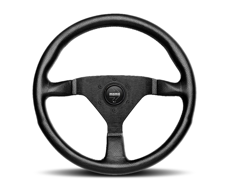 Momo Montecarlo Steering Wheel 350 mm - Black Leather/Black Stitch/Black - MCL35BK1B