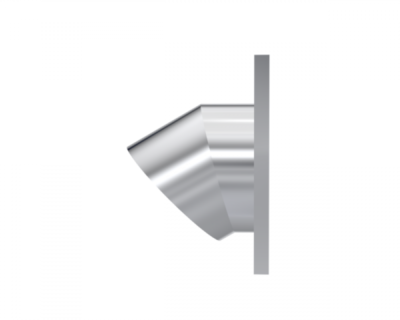 QTP Bolt-On QTEC Low Profile Oval Turn Down - 11339.