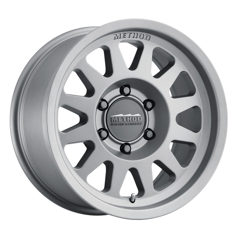 Set of 4: Method MR704 17x8.5 0mm Offset 8x6.5 130.81mm CB Matte Titanium - MR70478580800