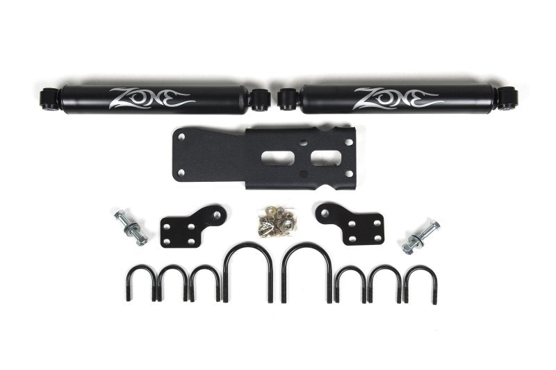 Zone Offroad 07-18 Jeep Wrangler JK Dual Steering Stabilizer Kit - ZON7450.