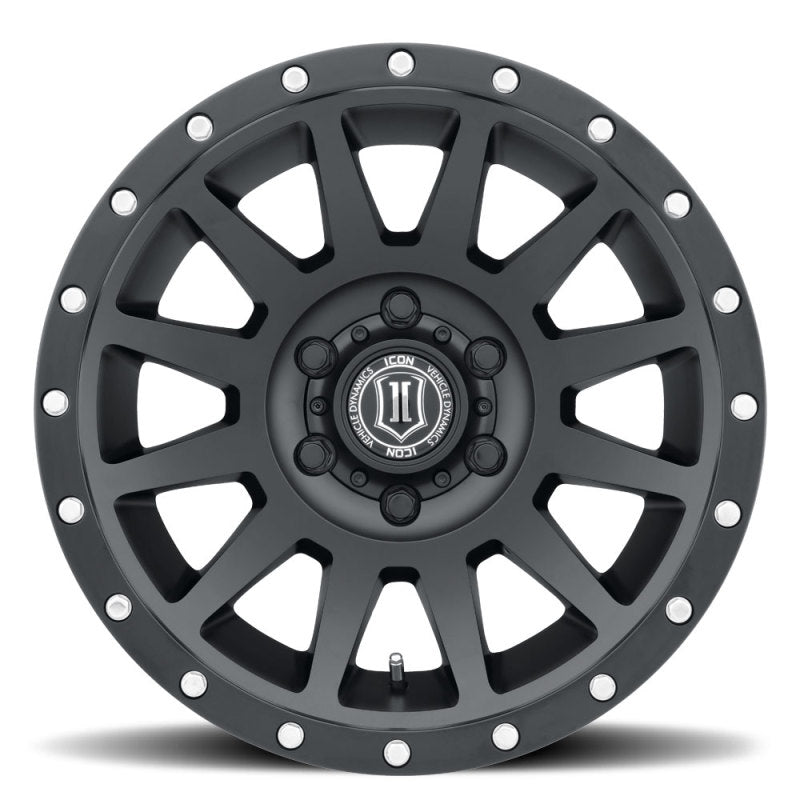 Set of 4: ICON Compression 17x8.5 6x5.5 0mm Offset 4.75in BS 106.1mm Bore - 2017858347SB