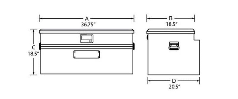 Tradesman Aluminum Flush Mount Truck Tool Box (36in.) - Black - 79436