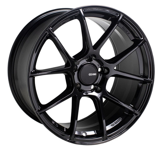 Enkei TS-V 18x9.5 5x114.3 15mm Offset 72.6mm Bore Gloss Black - 522-895-6515BK.