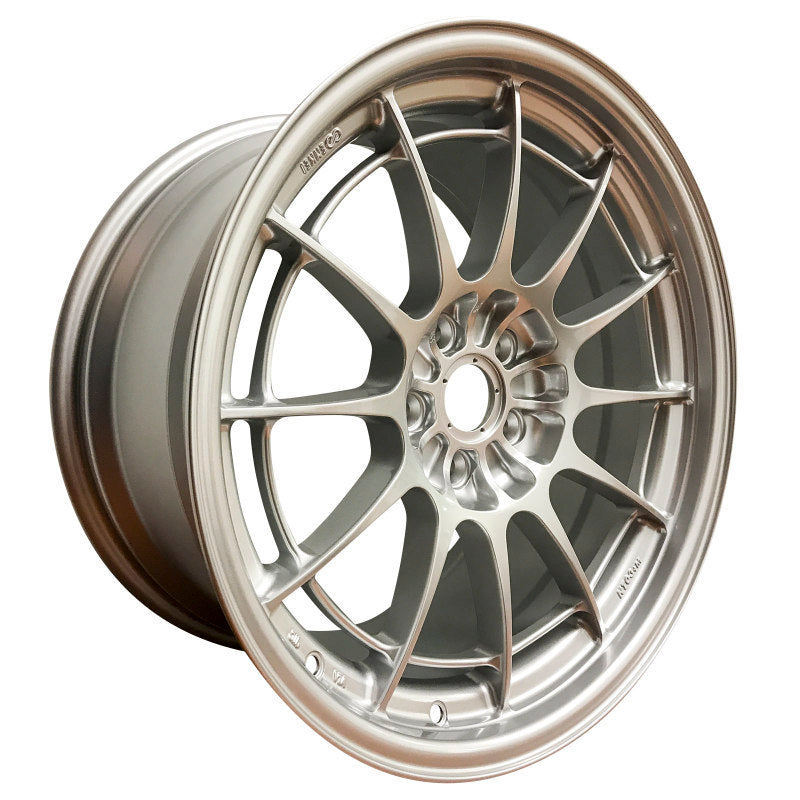 Set of 4: Enkei NT03+M 18x9.5 5x108 40mm Offset 72.6mm Bore F1 Silver - 3658953140SP