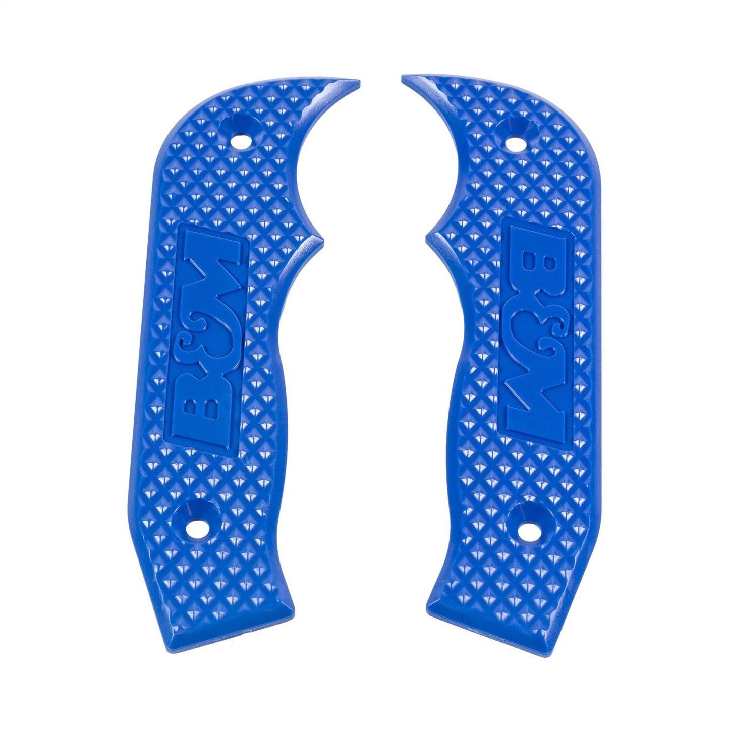 Magnum Grip Side Plates; Polycarbonate; Diamond Texture Pattern; Blue; - 81201