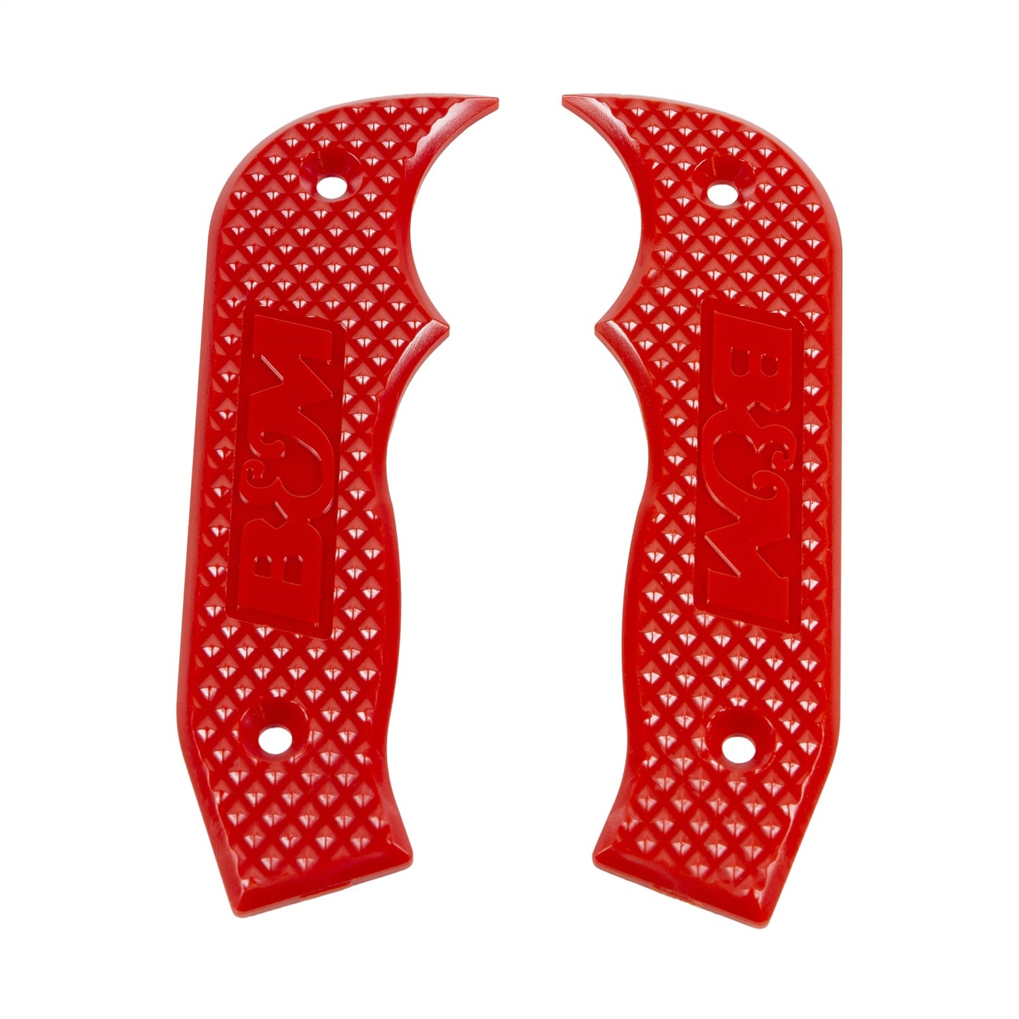 Magnum Grip Side Plates; Polycarbonate; Diamond Texture Pattern; Red; - 81204