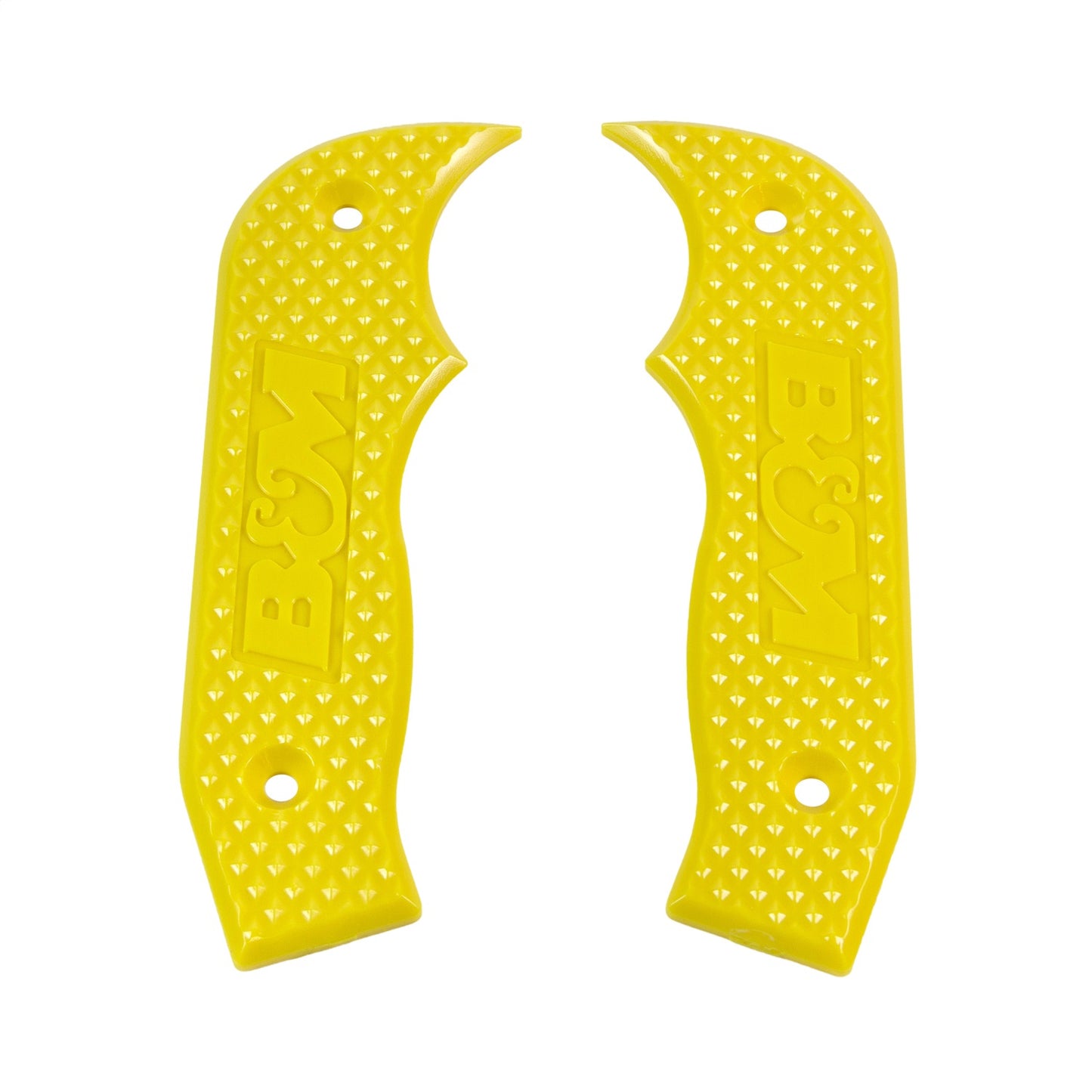 Magnum Grip Side Plates; Polycarbonate; Diamond Texture Pattern; Yellow; - 81206